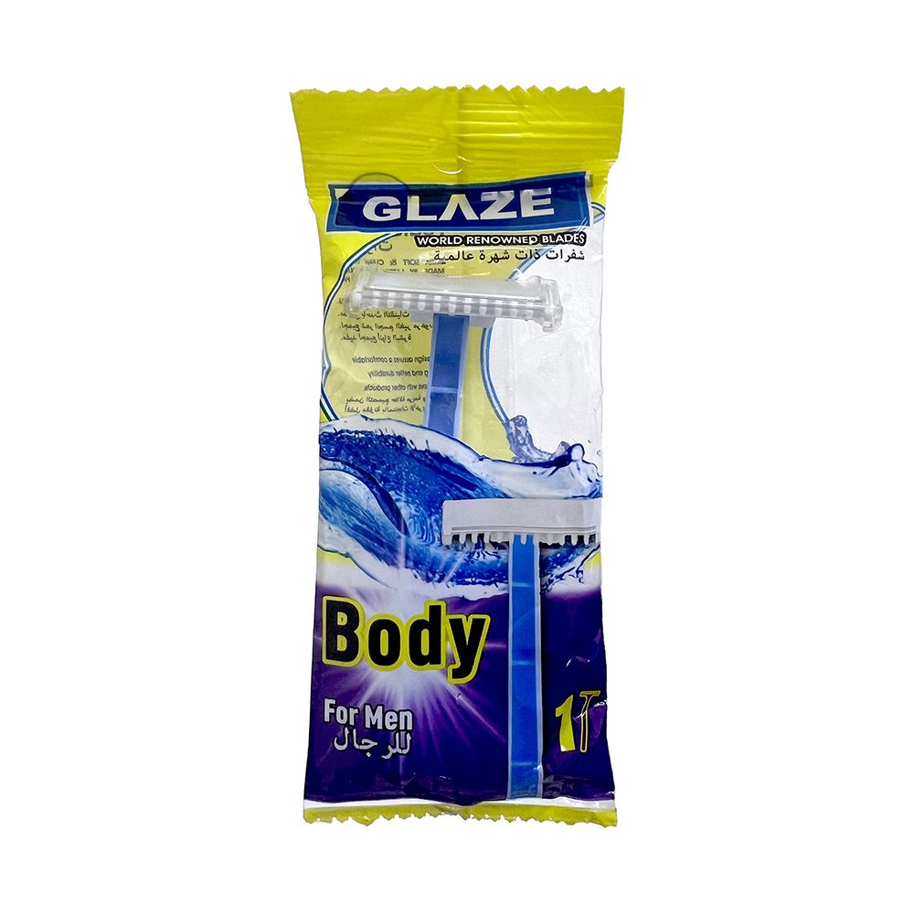 GLAZE Single Blade Body Shaver with Comp-One pc Bag