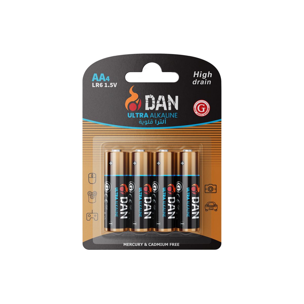 Alkaline Battery, LR6 1.5V 380MIN 4pcs/blister GT-8109