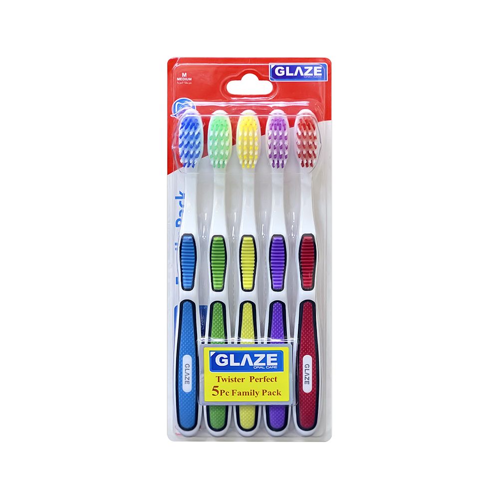 GLAZE TOOTHBURSH - FAMILY PACK 5's