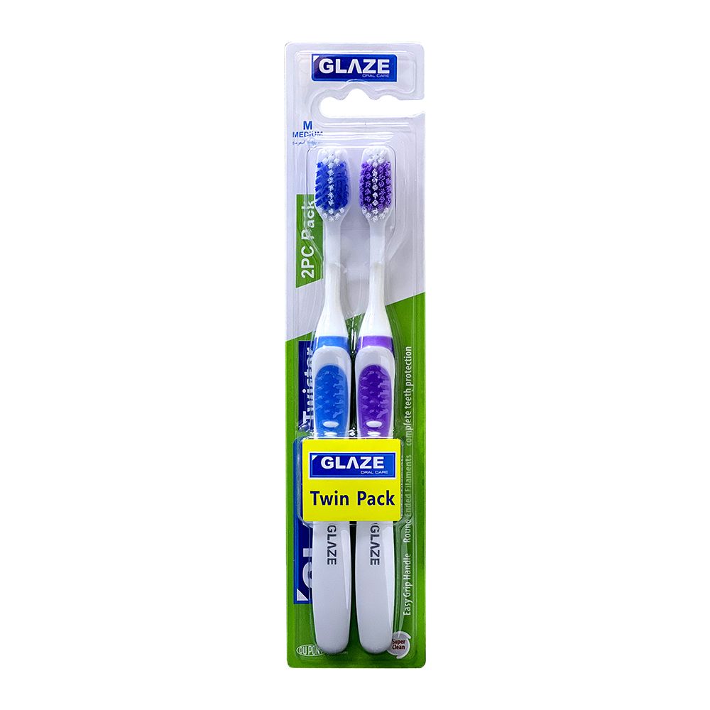 GLAZE TOOTHBRUSH - TWISTER 2PC PACK